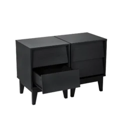 NicBex Modern Wooden Nightstands With Drawers And Storage,Vintage-style And Bevel MDF Design,Mid Century Night Stand For Bedroom -Nicbex GUEST 2dcfa94d edbd 42ee b002 549ef05389ee