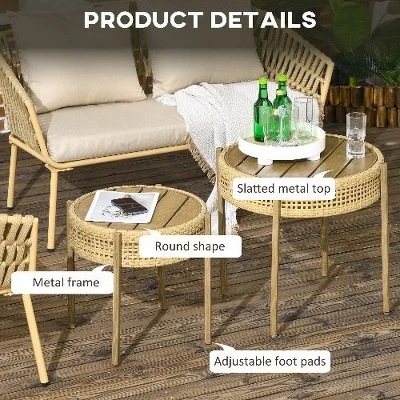 NicBex Ceramic Garden Stool With Double-Coin Knotted Ring Design, Outdoor Side Table For Patio, Versatile Patio End Table, Decorative Outdoor Table 5 NicBex Ceramic Garden Stool With Double-Coin Knotted Ring Design, Outdoor Side Table For Patio, Versatile Patio End Table, Decorative Outdoor Table - Image 3