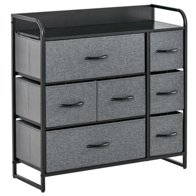 NicBex 7 Drawers Dresser For Bedroom,Fabric Dresser With Wooden Platform,Dressers For Kids Room,Living Room,Entry And Hallway,Dark Gray 7 NicBex 7 Drawers Dresser For Bedroom,Fabric Dresser With Wooden Platform,Dressers For Kids Room,Living Room,Entry And Hallway,Dark Gray - Image 5
