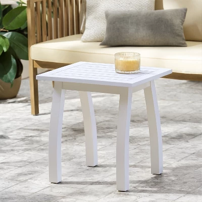 NicBex 19” Outdoor Side Table With Acacia Wood,Space-Saving End Table For Garden,Patio,Patio Table For Drinks & Decor,Outdoor Furniture 10 NicBex 19” Outdoor Side Table With Acacia Wood,Space-Saving End Table For Garden,Patio,Patio Table For Drinks & Decor,Outdoor Furniture - Image 8