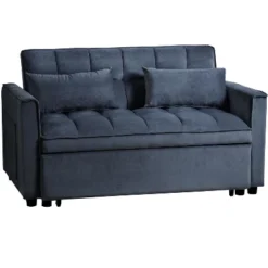 NicBex Modern 3-in-1 Pull Out Sofa Bed With Adjustable Backrest & Pockets,Convertible Sleeper Sofa Couch For Living Room,Apartment