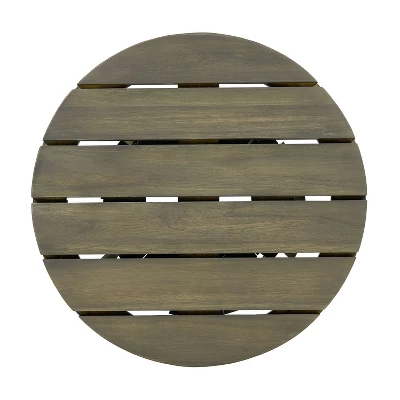 NicBex Round Outdoor Coffee Table,End Tables Made Of Acacia Wood,Outdoor Side Table For Lawn,Backyard & Balcony,Outdoor Furniture 5 NicBex Round Outdoor Coffee Table,End Tables Made Of Acacia Wood,Outdoor Side Table For Lawn,Backyard & Balcony,Outdoor Furniture - Image 3