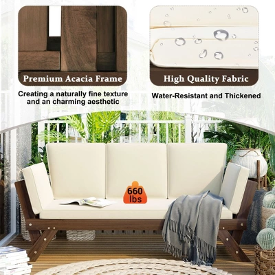 NicBex Patio Lounge Chairs Adjustable Chaise Lounge Chair Outdoor Wooden Modern Outdoor Recliner Chair For Small Space Patio 5 NicBex Patio Lounge Chairs Adjustable Chaise Lounge Chair Outdoor Wooden Modern Outdoor Recliner Chair For Small Space Patio - Image 3