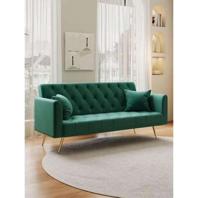 NicBex Convertible Loveseat Sofa Modern 2-Seat Upholstered Velvet Sofa Couch Adjustable Sofa Bed For Bedroom,Living Room,Office 7 NicBex Convertible Loveseat Sofa Modern 2-Seat Upholstered Velvet Sofa Couch Adjustable Sofa Bed For Bedroom,Living Room,Office - Image 5