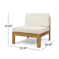 NicBex Modular 3-Seater Sectional Couch With Ottoman & Coffee Table, Acacia Wood Outdoor Patio Sofa Set, L-Shape Outdoor Couch Set -Nicbex GUEST 367262e6 3c65 4da9 8206 21939a80c68e