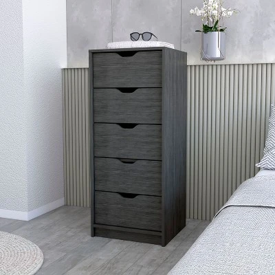 NicBex Narrow 5-Drawer Dresser,Modern Tall Dressers For Bedroom,Chest Of Drawers For Living Room,Dining Room,Hallway,Contemporary Style 7 NicBex Narrow 5-Drawer Dresser,Modern Tall Dressers For Bedroom,Chest Of Drawers For Living Room,Dining Room,Hallway,Contemporary Style - Image 6
