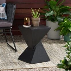 NicBex Outdoor End Table Modern Twisted Hourglass Design Outdoor Side Table, Concrete Patio Table Outdoor Coffee Table For Backyard, Balcony, Porch 10 NicBex Outdoor End Table Modern Twisted Hourglass Design Outdoor Side Table, Concrete Patio Table Outdoor Coffee Table For Backyard, Balcony, Porch -Nicbex GUEST 38f91027 c2d2 41ad abe5 d3f9361c1cdb
