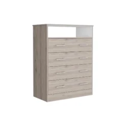 NicBex 4 Drawers Dresser For Bedroom With 1 Open Shelf,Chest Of Drawers With White Metal Handle,Storage Dressers For Bedroom -Nicbex GUEST 393cdb28 182b 4056 adab 2b783e5db6d5