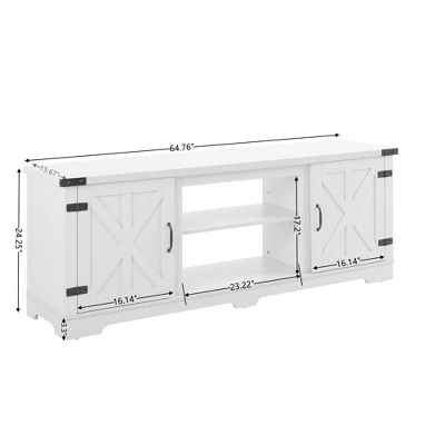 NicBex Modern Fireplace TV Stand With 23" Fireplace Insert Media Entertainment Center With 2 Doors For Up To 70"TV,White 4 NicBex Modern Fireplace TV Stand With 23" Fireplace Insert Media Entertainment Center With 2 Doors For Up To 70"TV,White - Image 2