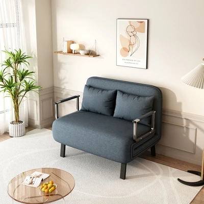 NicBex 3 Folding Sofa Beds Velvet Couch Chair To Bed Convertible For Adults With Adjustable Backrest And 2 Pillows 9 NicBex 3 Folding Sofa Beds Velvet Couch Chair To Bed Convertible For Adults With Adjustable Backrest And 2 Pillows - Image 7