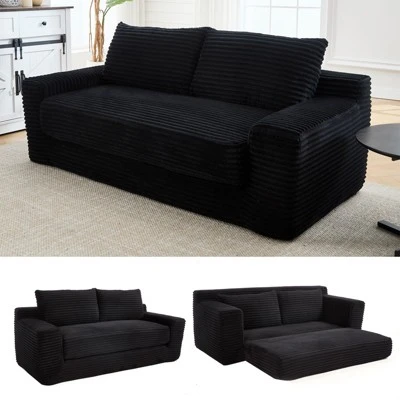 NicBex Convertible 2-in-1 Design Upholstered Loveseat Sofa Bed With Metal Frame,Futon Couch Sleeper Sofa For Living Room,Bedroom 8 NicBex Convertible 2-in-1 Design Upholstered Loveseat Sofa Bed With Metal Frame,Futon Couch Sleeper Sofa For Living Room,Bedroom - Image 6
