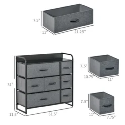 NicBex 7 Drawers Dresser For Bedroom,Fabric Dresser With Wooden Platform,Dressers For Kids Room,Living Room,Entry And Hallway,Dark Gray 8 NicBex 7 Drawers Dresser For Bedroom,Fabric Dresser With Wooden Platform,Dressers For Kids Room,Living Room,Entry And Hallway,Dark Gray -Nicbex GUEST 3e68d673 0a43 467f 9564 c674585642cf