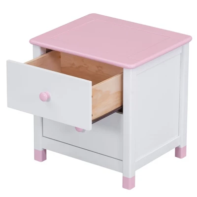 NicBex Wood Nightstand With Drawers,End Table With Dual Storage,Charming Bedside Table For Kids,Night Stand For Bedroom,Living Room 6 NicBex Wood Nightstand With Drawers,End Table With Dual Storage,Charming Bedside Table For Kids,Night Stand For Bedroom,Living Room - Image 4