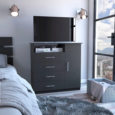 NicBex 4 Drawers Dresser For Bedroom With 1 Open Shelf And 1 Cabinet,Chest Of Drawers With Metal Handles Design,Storage Dressers For Bedroom 3 NicBex 4 Drawers Dresser For Bedroom With 1 Open Shelf And 1 Cabinet,Chest Of Drawers With Metal Handles Design,Storage Dressers For Bedroom