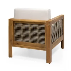 NicBex Acacia Wood Lounge Chair, Outdoor Patio Chairs, Outdoor Wicker Decoration Modern Outdoor Recliner Chair For Garden, Brown+Beige 8 NicBex Acacia Wood Lounge Chair, Outdoor Patio Chairs, Outdoor Wicker Decoration Modern Outdoor Recliner Chair For Garden, Brown+Beige -Nicbex GUEST 3f19c4f2 b31a 4513 a68e f97253fb3bbf