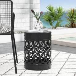 NicBex Outdoor End Table Modern Outdoor Metal End Table Outdoor Side Table, Metal Patio Table Outdoor Coffee Table For Backyard, Balcony, Porch -Nicbex GUEST 425b3ac3 35b1 4386 beff 66afc1448889