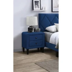 NicBex 22" Modern Velvet Nightstand,Glam Night Stand With Drawers,Bedside Table With Tapered Legs For Bedroom&Living Room -Nicbex GUEST 443577c7 f858 4b9c af99 1f1392b3a5c0