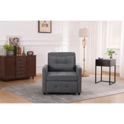 NicBex 3-in-1 Convertible Sleeper Chair,Modern Folding Sofa Bed With Side Pocket,Comfortable Couches With USB Port For Living Room,Gray/Beige/Blue -Nicbex GUEST 4504b4df 6798 41fe 9cdb df183c6d2e2e