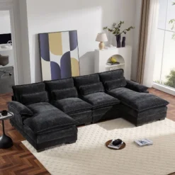 NicBex Modern U-Shaped Sectional Sofa Couch With Double Chaise Lounge, Chenille Upholstery For Living Room/Apartment 11 NicBex Modern U-Shaped Sectional Sofa Couch With Double Chaise Lounge, Chenille Upholstery For Living Room/Apartment -Nicbex GUEST 4513556b 3eaf 4748 8640 08b683b27477