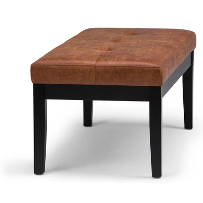 NicBex Modern Rectangular Tufted Pouf Ottoman, Contemporary Entryway Bench With Wood Framed Base And Legs For Bedroom, Living Room, Dark Brown 3 NicBex Modern Rectangular Tufted Pouf Ottoman, Contemporary Entryway Bench With Wood Framed Base And Legs For Bedroom, Living Room, Dark Brown