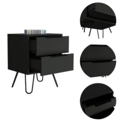 NicBex 22.44" Modern Nightstand With Hairpin Legs,Wooden Night Stand With Drawers,Bedside Table For Bedroom,Living Room,Bedroom Furniture -Nicbex GUEST 459d7690 1312 47aa 930d c1e3679c0f88