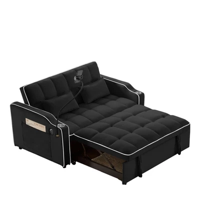 NicBex Modern Pull Out Sofa Bed Convertible Sofa Couch With Adjustable Back, USB Port And Swivel Phone Stand For Living Room 8 NicBex Modern Pull Out Sofa Bed Convertible Sofa Couch With Adjustable Back, USB Port And Swivel Phone Stand For Living Room - Image 6