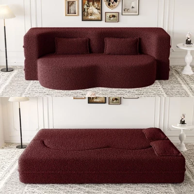 NicBex Modern Floor Convertible Sofa Bed Loveseat Couch With Pillows,Upholstered Futon Sofa For Living Room,Bedroom 10 NicBex Modern Floor Convertible Sofa Bed Loveseat Couch With Pillows,Upholstered Futon Sofa For Living Room,Bedroom - Image 8