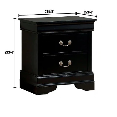 NicBex Solid Wood Nightstand With Dovetail Construction,23.75" Wooden Night Stand,Antique Nickel Pulls Bedside Table For Bedroom Furniture 4 NicBex Solid Wood Nightstand With Dovetail Construction,23.75" Wooden Night Stand,Antique Nickel Pulls Bedside Table For Bedroom Furniture - Image 2