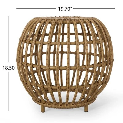 NicBex Outdoor End Table Modern Outdoor Rattan Outdoor Side Table, Wicker Patio Table Outdoor Coffee Table Small Table For Backyard, Balcony, Porch 5 NicBex Outdoor End Table Modern Outdoor Rattan Outdoor Side Table, Wicker Patio Table Outdoor Coffee Table Small Table For Backyard, Balcony, Porch - Image 3