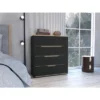 NicBex 4 Drawers Dresser For Bedroom,Dressers With Light Oak Wooden Top,Modern Freestanding Dresser,Storage Dresser For Bedroom
