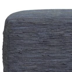 NicBex Stylish Square Pouf Ottoman Soft Textured Footstool For Living Room, Bedroom, Lounge, Dark Blue