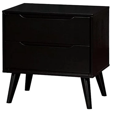 NicBex 24" Modern Nightstand With Tapered Legs,Wooden Night Stand With Drawers,Solid Rubberwood Bedside Table For Bedroom Furniture 3 NicBex 24" Modern Nightstand With Tapered Legs,Wooden Night Stand With Drawers,Solid Rubberwood Bedside Table For Bedroom Furniture