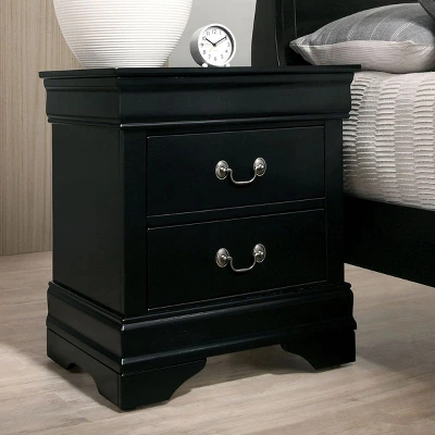 NicBex Solid Wood Nightstand With Dovetail Construction,23.75" Wooden Night Stand,Antique Nickel Pulls Bedside Table For Bedroom Furniture 5 NicBex Solid Wood Nightstand With Dovetail Construction,23.75" Wooden Night Stand,Antique Nickel Pulls Bedside Table For Bedroom Furniture - Image 3