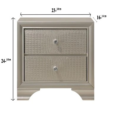 NicBex Dresser For Bedroom With Embossed Crocodile,Chest Of Drawers With Faux Diamond Round Knobs,Storage Dressers For Bedroom 4 NicBex Dresser For Bedroom With Embossed Crocodile,Chest Of Drawers With Faux Diamond Round Knobs,Storage Dressers For Bedroom - Image 2