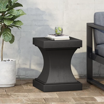 NicBex Modern 17.25" Square Side End Table,Sturdy Patio Concrete Outdoor End Table With Pedestal Base For Garden & Deck Furniture 7 NicBex Modern 17.25" Square Side End Table,Sturdy Patio Concrete Outdoor End Table With Pedestal Base For Garden & Deck Furniture - Image 5