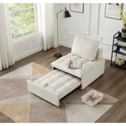 NicBex Convertible Sofa Bed Single Couch With Pull Out Bed & Detachable Backs,Upholstered Velvet Sleeper Sofa For Living Room,Bedroom,White 7 NicBex Convertible Sofa Bed Single Couch With Pull Out Bed & Detachable Backs,Upholstered Velvet Sleeper Sofa For Living Room,Bedroom,White -Nicbex GUEST 55e7d4cc d554 4ea7 ab57 0863809125fb