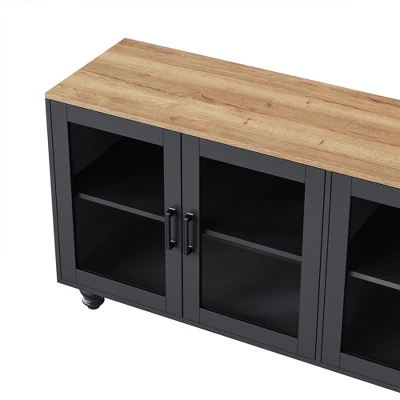 NicBex Farmhouse TV Stand Entertainment Center For TVs Up To 70� Media Console With Adjustable Shelves For Living Room 4 NicBex Farmhouse TV Stand Entertainment Center For TVs Up To 70� Media Console With Adjustable Shelves For Living Room - Image 2