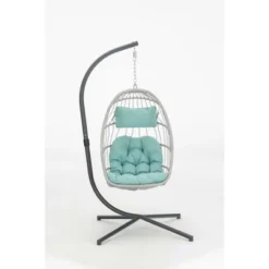 NicBex Outdoor Patio Wicker Hanging Egg Chair With Cushion And Stand For Patio Bedroom Porch Garden 12 NicBex Outdoor Patio Wicker Hanging Egg Chair With Cushion And Stand For Patio Bedroom Porch Garden -Nicbex GUEST 5710fa33 7463 4546 845c 0786e37f5750