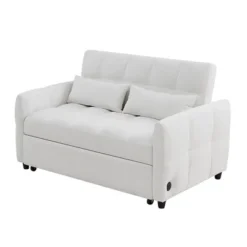 NicBex 52.8 Inch Tufted Loveseat Sofa Pull-out Sofa Bed With Adjustable Backrest,3 USB Ports And 2 Pillows For Living Room,Apartment 12 NicBex 52.8 Inch Tufted Loveseat Sofa Pull-out Sofa Bed With Adjustable Backrest,3 USB Ports And 2 Pillows For Living Room,Apartment -Nicbex GUEST 57c08167 7d07 4db1 8ffb a8c5987d19c4