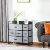 NicBex 7 Drawers Dresser For Bedroom,Fabric Dresser With Wooden Platform,Dressers For Kids Room,Living Room,Entry And Hallway,Dark Gray
