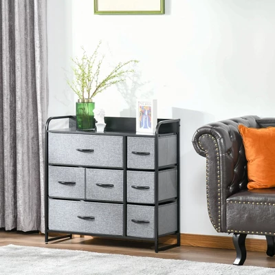 NicBex 4/5/7 Fabric Drawer Dresser,Modern Closet Dressers Chest Of Drawers With Steel Frame And Wood Top For Bedroom,Living Room,Entryway 7 NicBex 4/5/7 Fabric Drawer Dresser,Modern Closet Dressers Chest Of Drawers With Steel Frame And Wood Top For Bedroom,Living Room,Entryway - Image 5