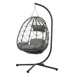 NicBex Indoor Outdoor Wicker Hanging Egg Chair With Cushion And Stand For Patio Bedroom Porch Garden 13 NicBex Indoor Outdoor Wicker Hanging Egg Chair With Cushion And Stand For Patio Bedroom Porch Garden -Nicbex GUEST 58fd1b29 20a0 4fcc 9f34 0a374b417573