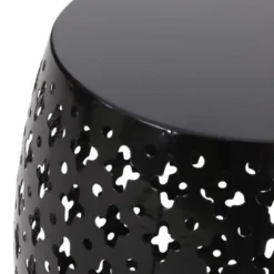 NicBex Modern Barrel-Shaped Outdoor End Table For Patio, Powder-Coated Patio Side Table With Cutout Design, Large Metal End Table -Nicbex GUEST 597ddac0 d932 4112 a20a 9257b7024d7e