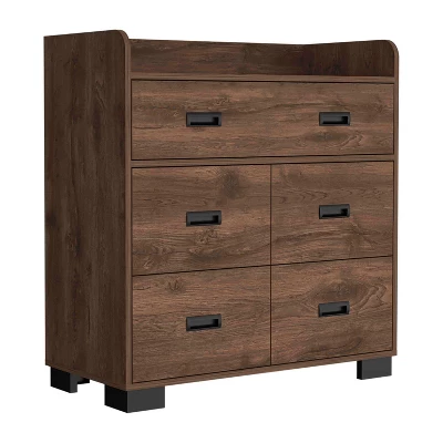 NicBex 5 Drawers Dresser For Bedroom,Chest Of Drawers With Black Metal Grooved Handles,Modern Freestanding Dresser,Storage Dressers For Bedroom 7 NicBex 5 Drawers Dresser For Bedroom,Chest Of Drawers With Black Metal Grooved Handles,Modern Freestanding Dresser,Storage Dressers For Bedroom - Image 5
