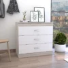 NicBex 3 Drawer Dresser For Bedroom,Modern Style Drawers With Metal Handle,Dressers For Kids Room,Living Room,Entry And Hallway,White/Pine -Nicbex GUEST 5c2ad2a5 7940 40b6 8258 2183b1534935