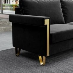 NicBex Couches For Living Room 76" Sofa Velvet Upholstered 2-Seat Couch Soft Sponges Modern Designs Sofa With Gold Trim And Cozy Cushions 12 NicBex Couches For Living Room 76" Sofa Velvet Upholstered 2-Seat Couch Soft Sponges Modern Designs Sofa With Gold Trim And Cozy Cushions -Nicbex GUEST 5d1cd254 3364 45d4 a8b6 50b3cd990678