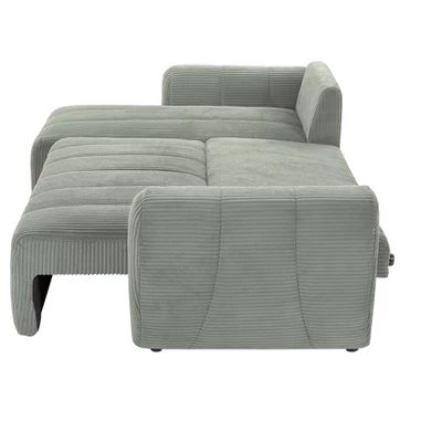 NicBex Modern Sofa Bed Corduroy Convertible Sleeper Sofa With Adjustable Backrest For Living Room And Office 6 NicBex Modern Sofa Bed Corduroy Convertible Sleeper Sofa With Adjustable Backrest For Living Room And Office - Image 4