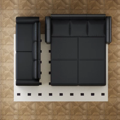 NicBex 93.7" Multi-Functional Sofa Bed Pull-out 3-in-1 Faux Leather Convertible Sleeper Sofa With Nailhead Trim & Rolled Arm For Living Room 3 NicBex 93.7" Multi-Functional Sofa Bed Pull-out 3-in-1 Faux Leather Convertible Sleeper Sofa With Nailhead Trim & Rolled Arm For Living Room