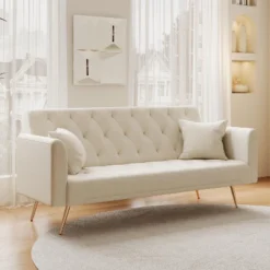 NicBex 71 Inch Velvet Convertible Love Seat Sofa Retro Style Upholstered Sofa Couch For Small Living Room,Bedroom 17 NicBex 71 Inch Velvet Convertible Love Seat Sofa Retro Style Upholstered Sofa Couch For Small Living Room,Bedroom -Nicbex GUEST 5e63f036 3c14 470a 89d4 84a335b3d431