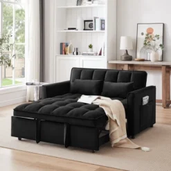 NicBex Convertible Sofa Bed Loveseat Couch With Storage & Detachable Backs,Upholstered Velvet Sleeper Sofa For Living Room,Bedroom -Nicbex GUEST 5e8a05fd 7aec 41d1 8ea4 25ab2efe2820